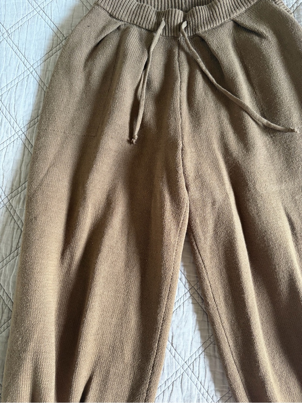 Roolee Cream and Brown Striped Knit Top with Pocket - Picture 5 of 15